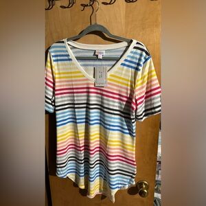 NWT Lularoe rainbow striped iris size medium